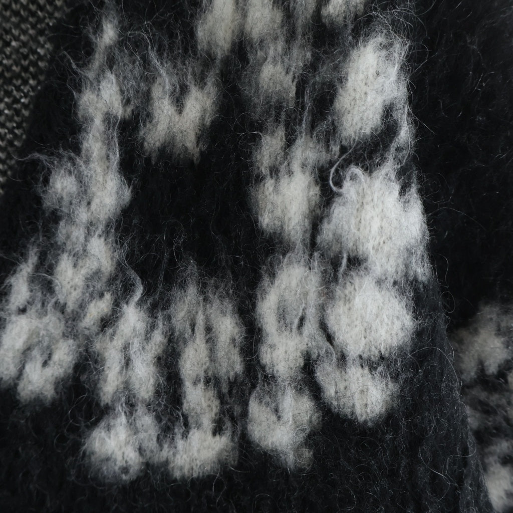 SAINT MICHAEL(セントマイケル) 24AW ×DENIM TEARS DT MH CARDIGAN デニムティアーズ モヘア カーディガン ブラック SM-YS1-0000-C50