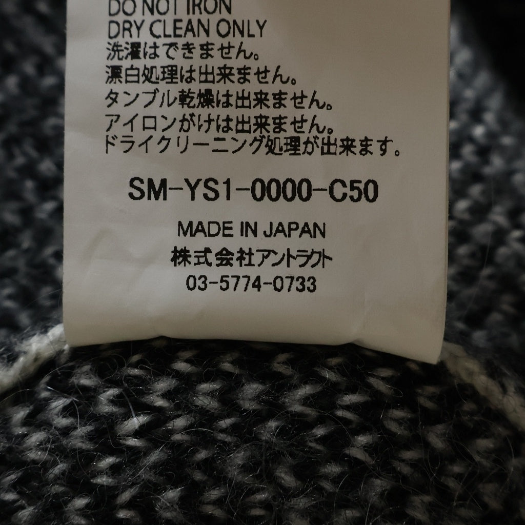 SAINT MICHAEL(セントマイケル) 24AW ×DENIM TEARS DT MH CARDIGAN デニムティアーズ モヘア カーディガン ブラック SM-YS1-0000-C50