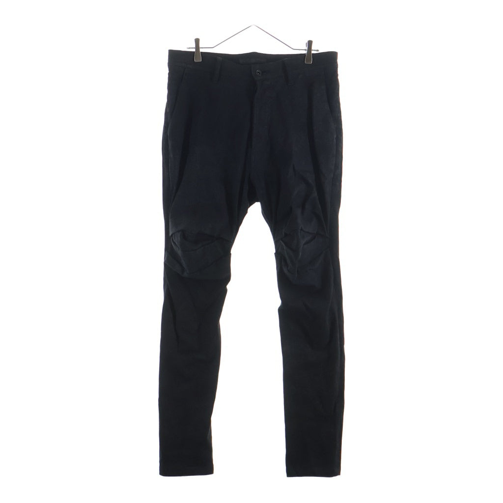 JULIUS(ユリウス) 14SS CRACK KNIT DENIM コーティングスキニーカーゴパンツ ブラック