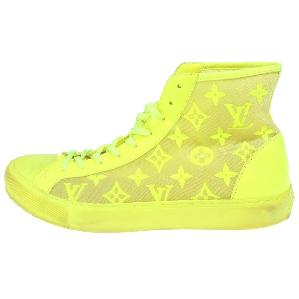 LOUIS VUITTON(ルイヴィトン) 19AW Tattoo Line Sneakers 1A5S1K タトゥーライン メッシュ モノグラム ハイカットスニーカー イエロー
