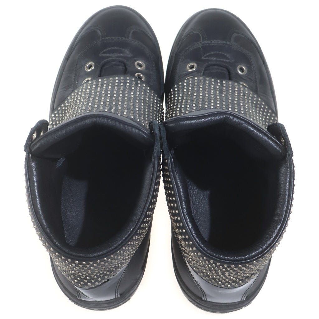 JIMMY CHOO(ジミーチュウ) STUDS HIGH CUT SNEAKER スタッズ レザーハイカットスニーカー ブラック