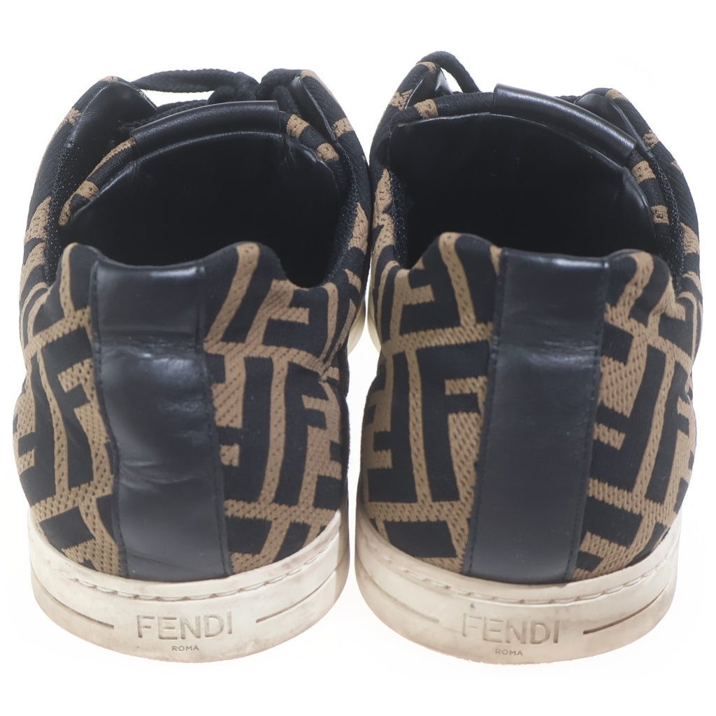 FENDI(フェンディ) FF LOGO PRINT CANVAS SNEAKER 7E1258 FFロゴ ズッカ キャンバス ローカットスニーカー ブラウン