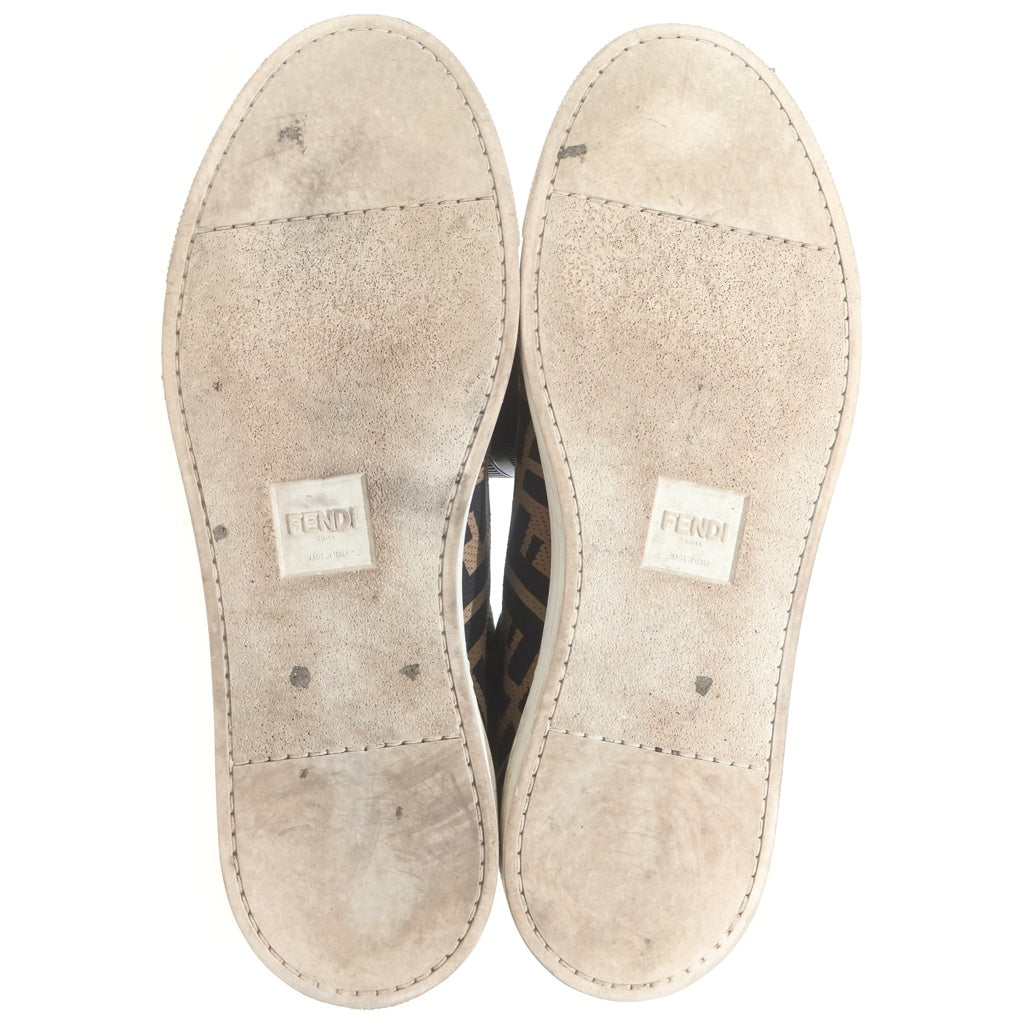 FENDI(フェンディ) FF LOGO PRINT CANVAS SNEAKER 7E1258 FFロゴ ズッカ キャンバス ローカットスニーカー ブラウン
