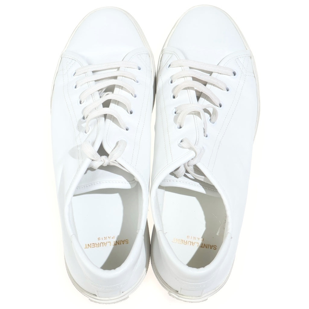 SAINT LAURENT PARIS(サンローランパリ) MALIBU LOW CUT SNEAKER 606408 マリブ レザー ローカットスニーカー ホワイト