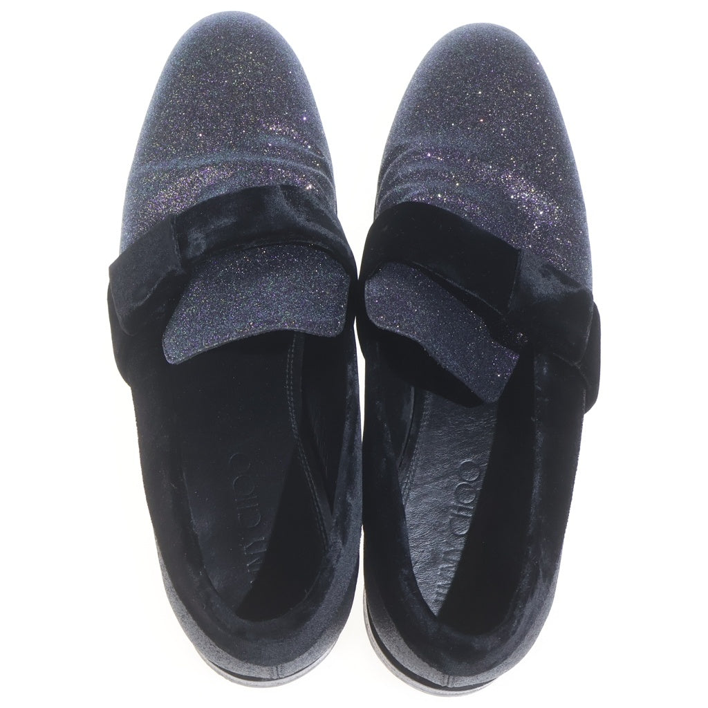JIMMY CHOO(ジミーチュウ) Glitter Slip-On グリッター スリッポン ブラック