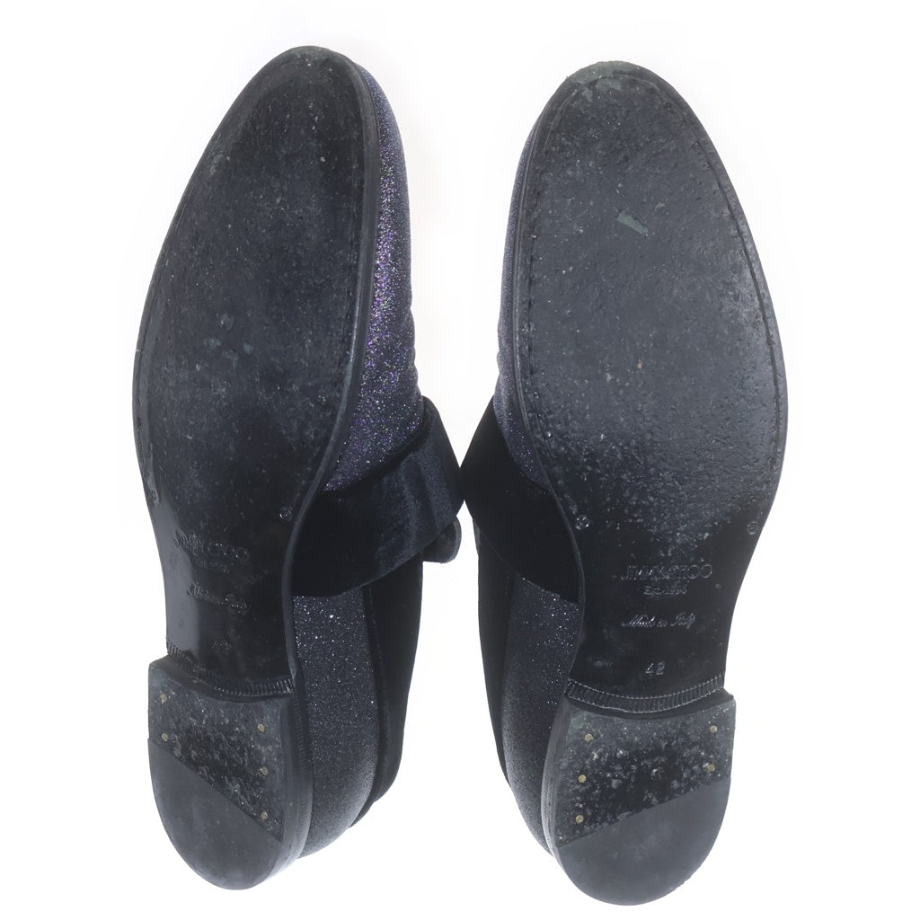 JIMMY CHOO(ジミーチュウ) Glitter Slip-On グリッター スリッポン ブラック