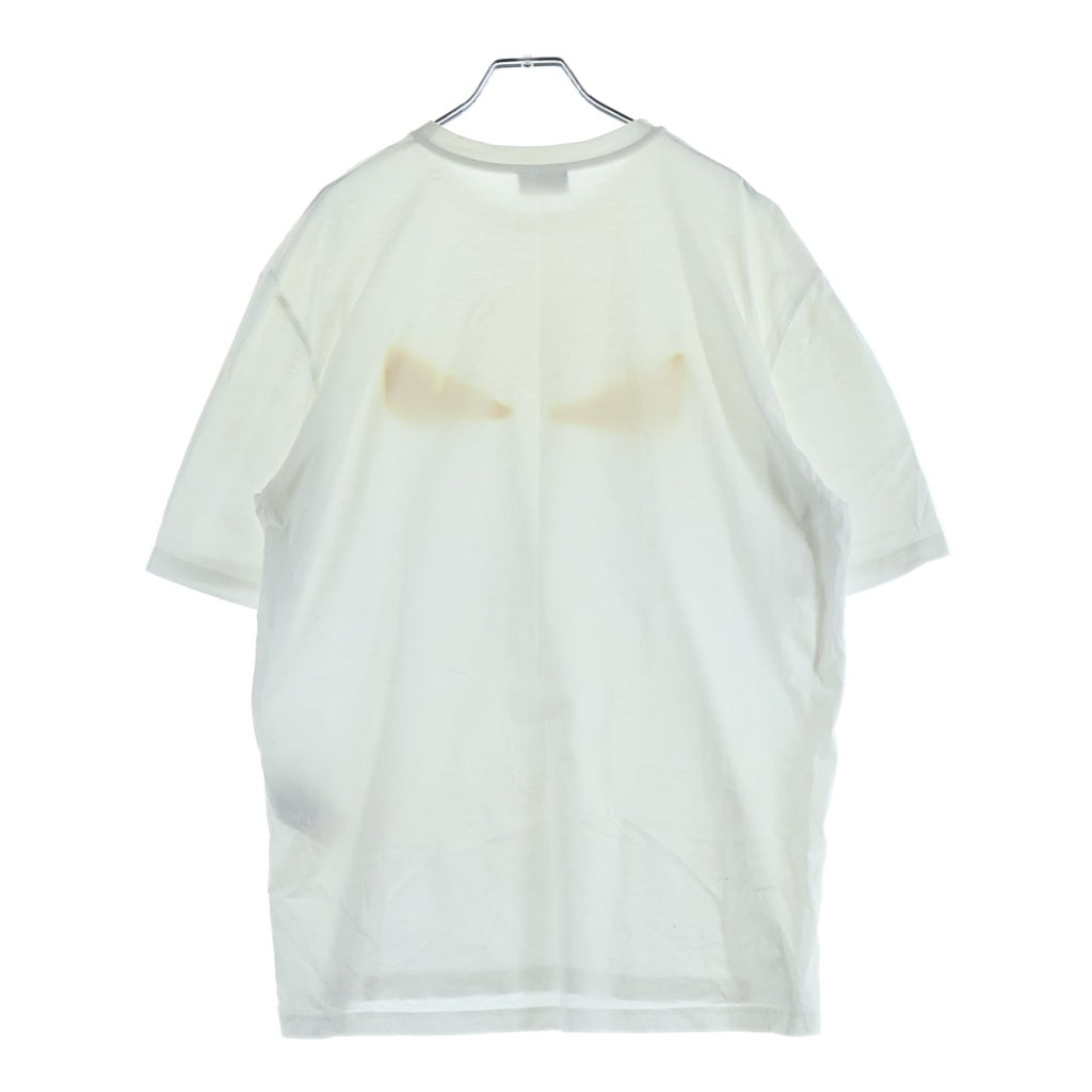 FENDI(フェンディ) MONSTER CREW T-SHIRT FAF538 3D メッシュ FFロゴ クルーネック半袖Tシャツカットソー ホワイト