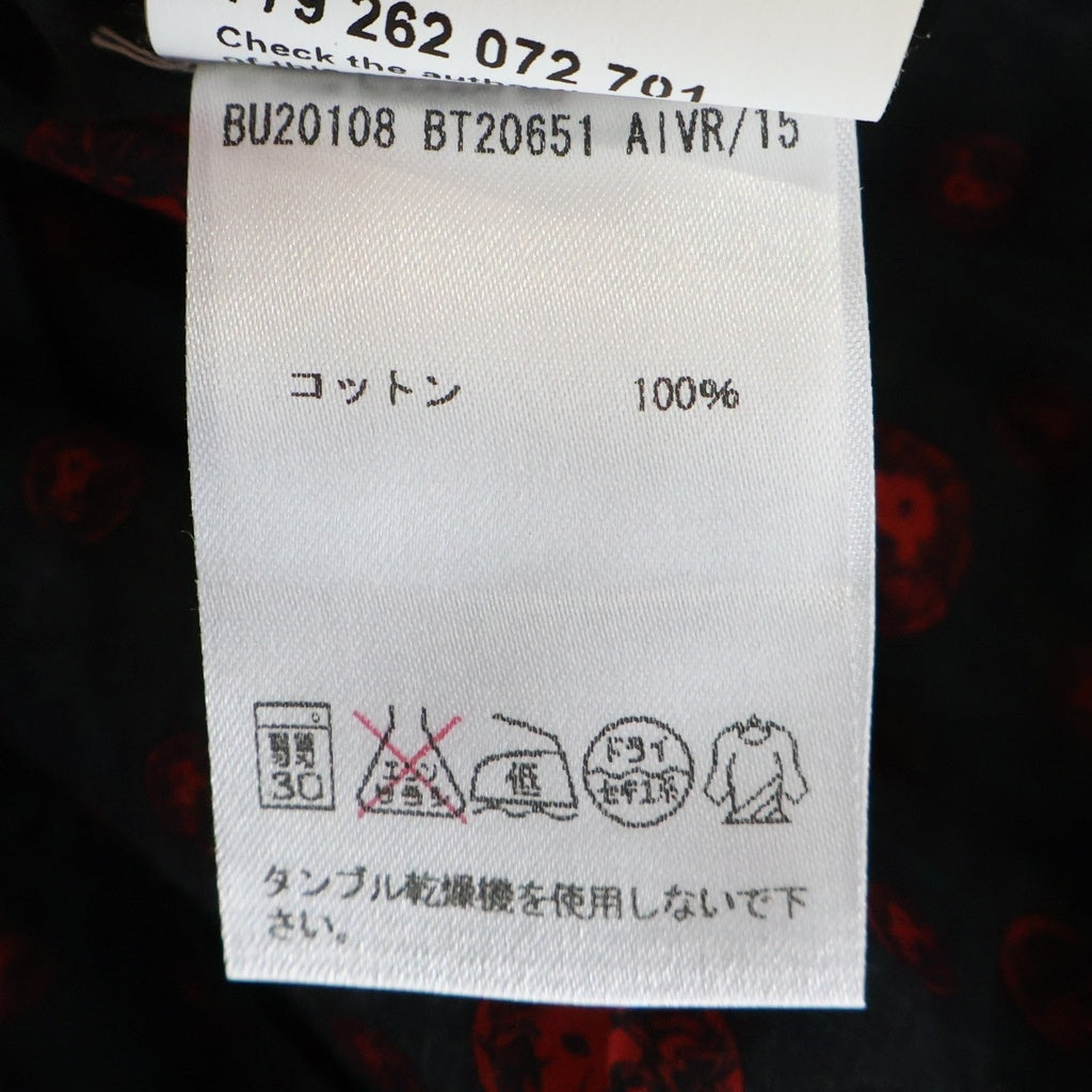 VERSUS VERSACE(ヴェルサス ヴェルサーチ) Lion Print Black Shirt BU20108 ライオンプリント 総柄 長袖コットンシャツ ブラック