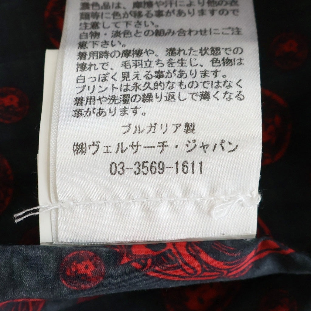 VERSUS VERSACE(ヴェルサス ヴェルサーチ) Lion Print Black Shirt BU20108 ライオンプリント 総柄 長袖コットンシャツ ブラック