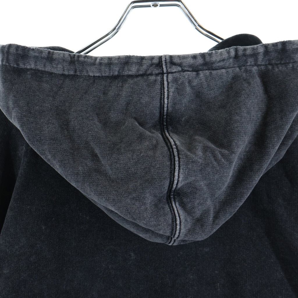 SAINT LAURENT PARIS(サンローランパリ) 18SS Washed Logo Sweatshirt 500648 ウォッシュド加工 フロントロゴプリント プルオーバーパーカー フーディー グレー