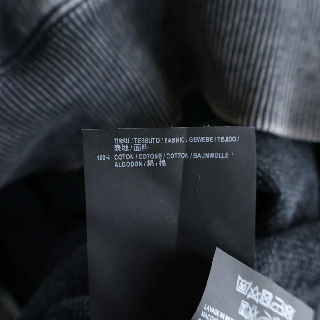 SAINT LAURENT PARIS(サンローランパリ) 18SS Washed Logo Sweatshirt 500648 ウォッシュド加工 フロントロゴプリント プルオーバーパーカー フーディー グレー