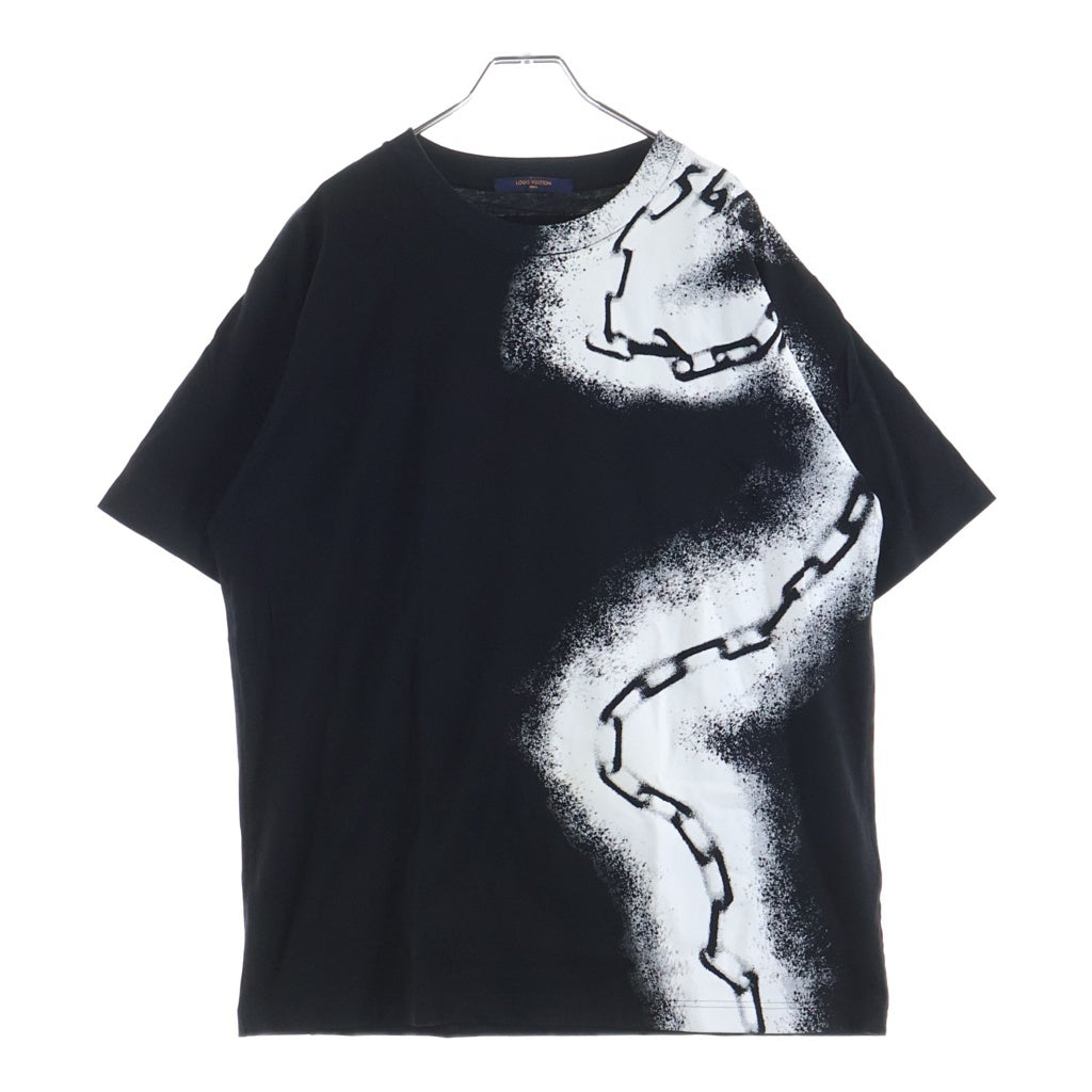 LOUIS VUITTON(ルイヴィトン) 20SS Spray Chain Print Tee RM201M NPG HIY17W スプレー チェーン プリント クルーネック半袖Tシャツカットソー ブラック