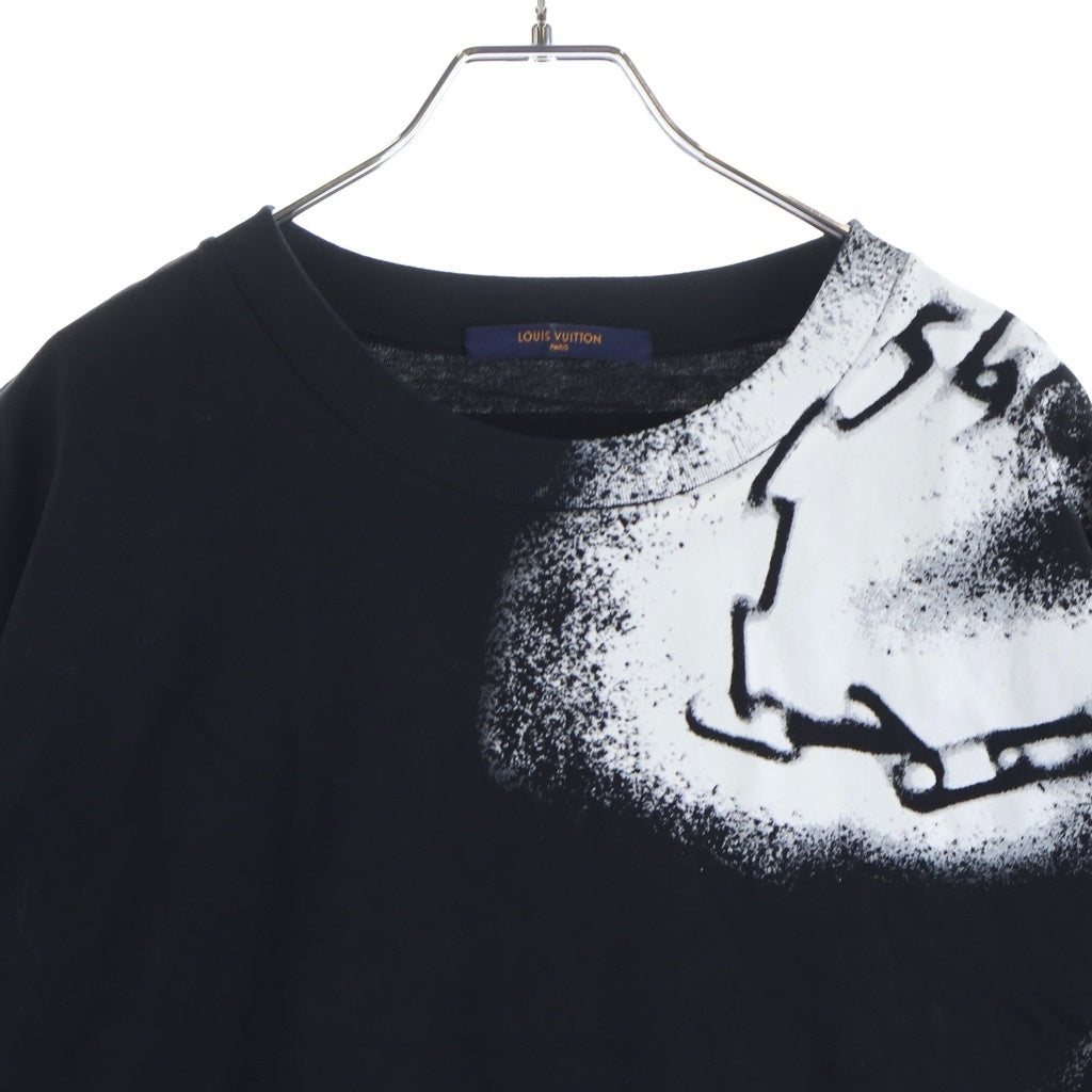 LOUIS VUITTON(ルイヴィトン) 20SS Spray Chain Print Tee RM201M NPG HIY17W スプレー チェーン プリント クルーネック半袖Tシャツカットソー ブラック