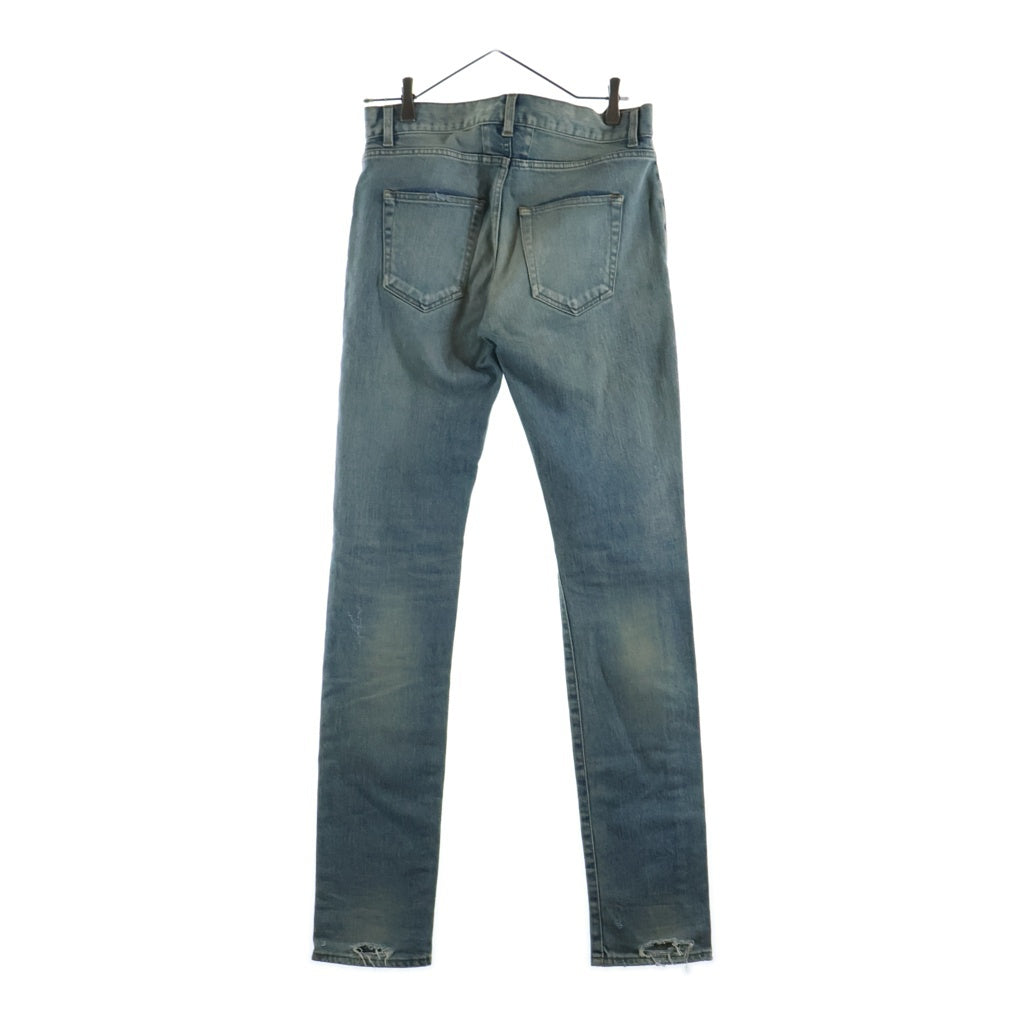 SAINT LAURENT PARIS(サンローランパリ) 17AW Knee Crush Skinny Denim Pants 476095 クラッシュ加工 スキニーデニムパンツ ジーンズ ブルー