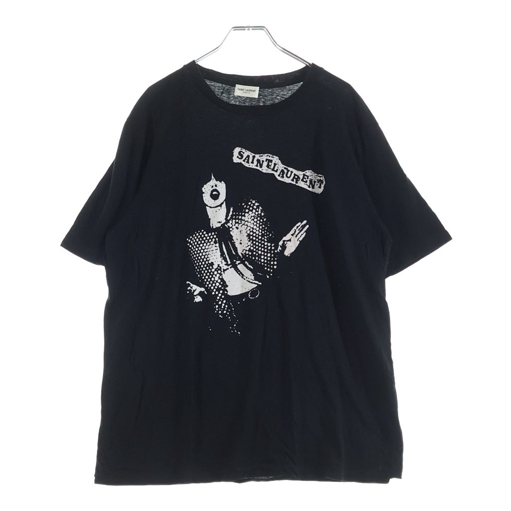 SAINT LAURENT PARIS(サンローランパリ) 20SS Rock Band Print Tee Noir Natural 631800 ロックバンド プリント クルーネック半袖Tシャツカットソー ブラック