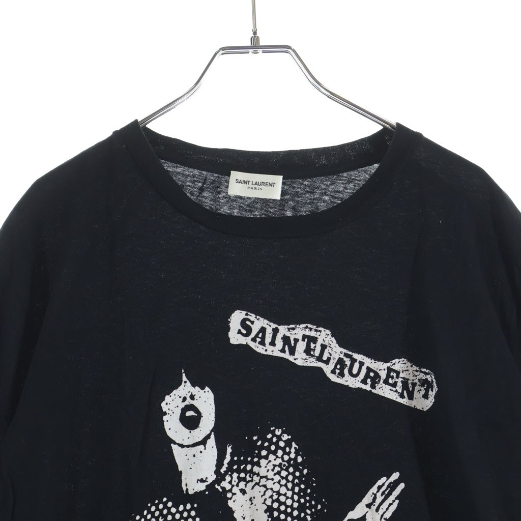 SAINT LAURENT PARIS(サンローランパリ) 20SS Rock Band Print Tee Noir Natural 631800 ロックバンド プリント クルーネック半袖Tシャツカットソー ブラック