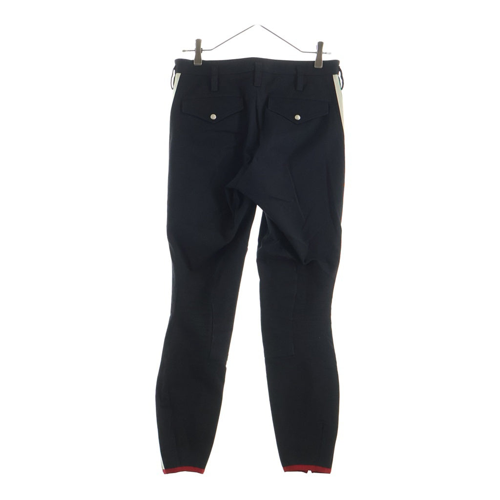 GUCCI(グッチ) 18SS Sideline Stretch Pants 495695 Z7576 サイドラインストレッチコットンパンツ ブラック