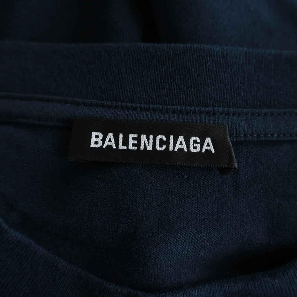 BALENCIAGA(バレンシアガ) 19AW Shifted T-shirt 583917 オーバーサイズ シフテッド クルーネック半袖Tシャツカットソー ネイビー