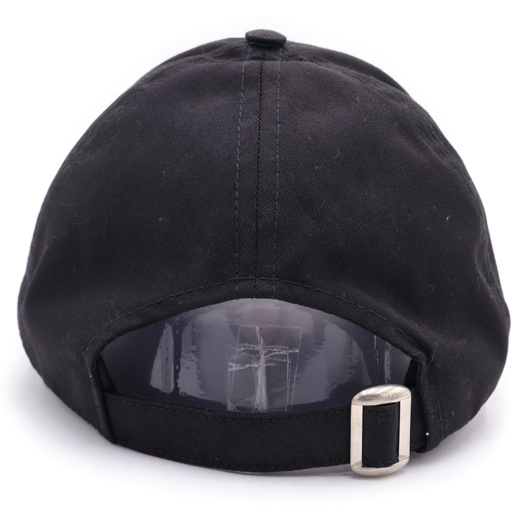 CELINE(セリーヌ) EMBROIDERED LOGO BASEBALL CAP 2AUS9242N ロゴ刺繍 ベースボールキャップ 帽子 ブラック