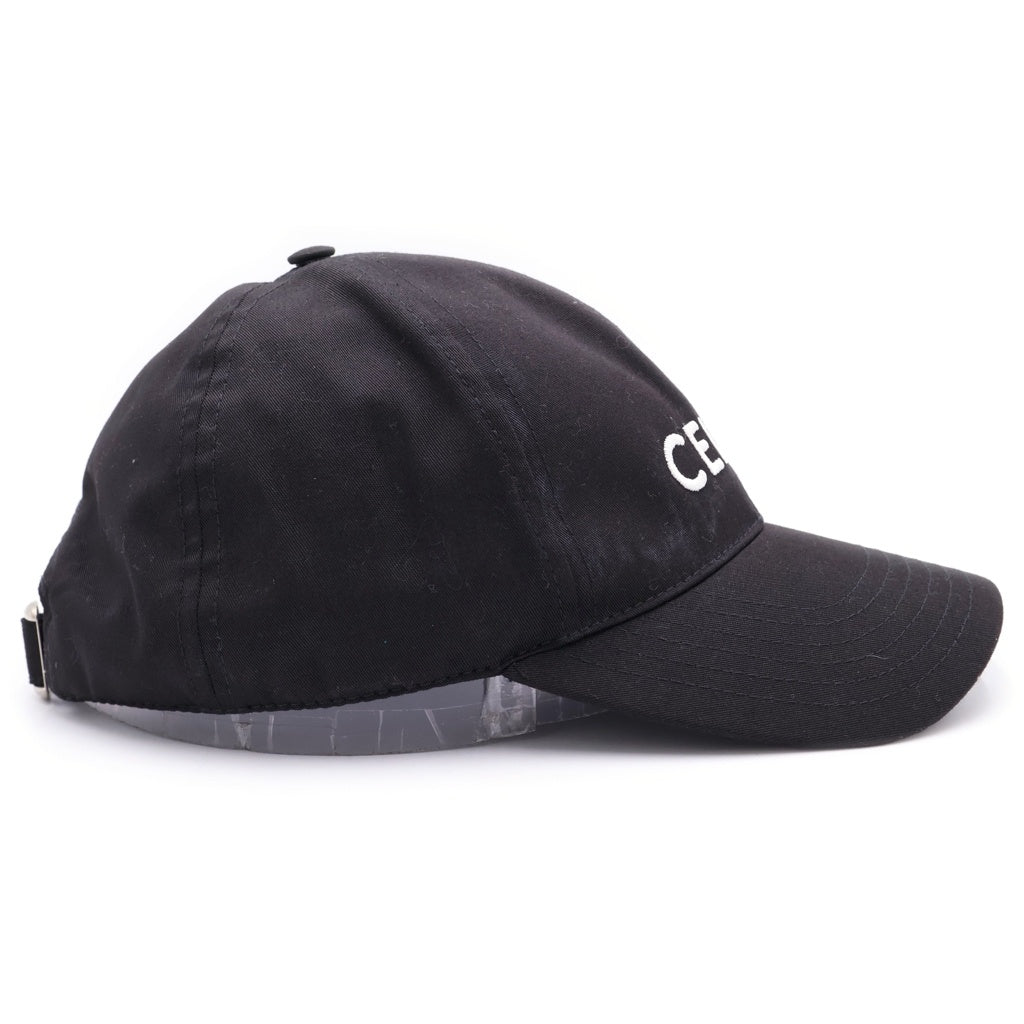 CELINE(セリーヌ) EMBROIDERED LOGO BASEBALL CAP 2AUS9242N ロゴ刺繍 ベースボールキャップ 帽子 ブラック