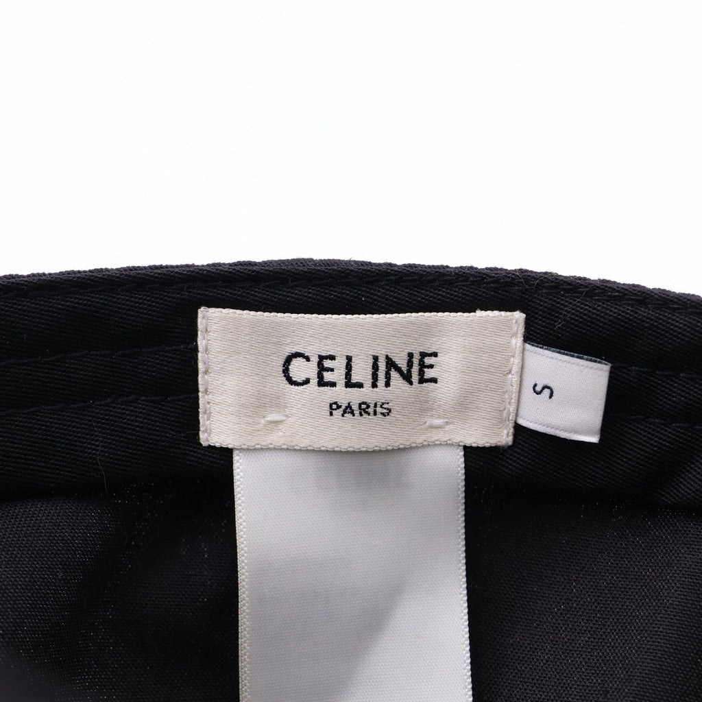 CELINE(セリーヌ) EMBROIDERED LOGO BASEBALL CAP 2AUS9242N ロゴ刺繍 ベースボールキャップ 帽子 ブラック