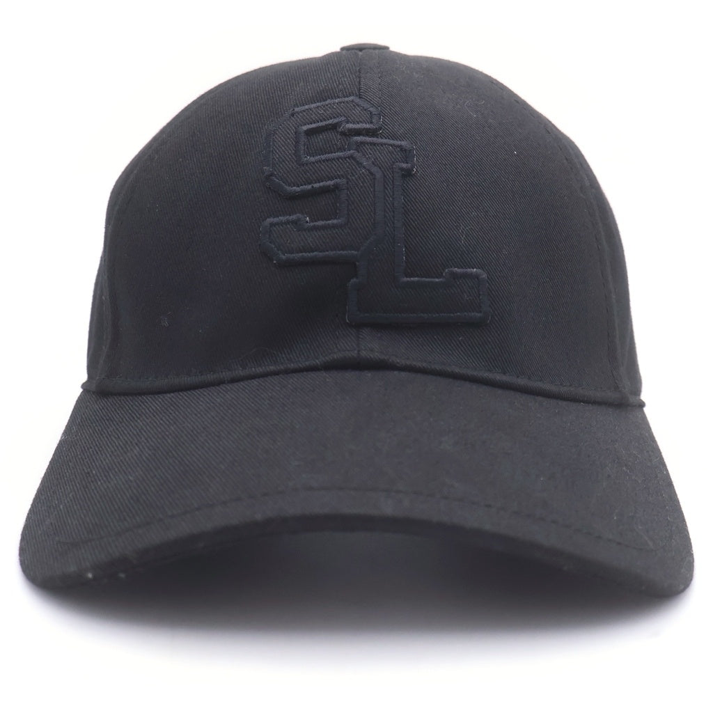 SAINT LAURENT PARIS(サンローランパリ) EMBROIDERED SL LOGO BASEBALL CAP 690929 SL ロゴ刺繍 ベースボールキャップ 帽子 ブラック