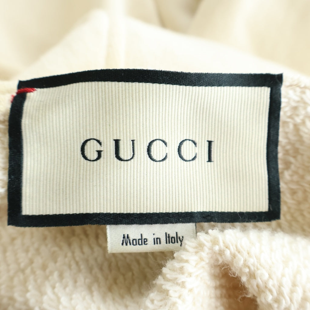 GUCCI(グッチ) 18AW インターロッキングG ロゴ プルオーバーパーカー フーディ ベージュ 475374