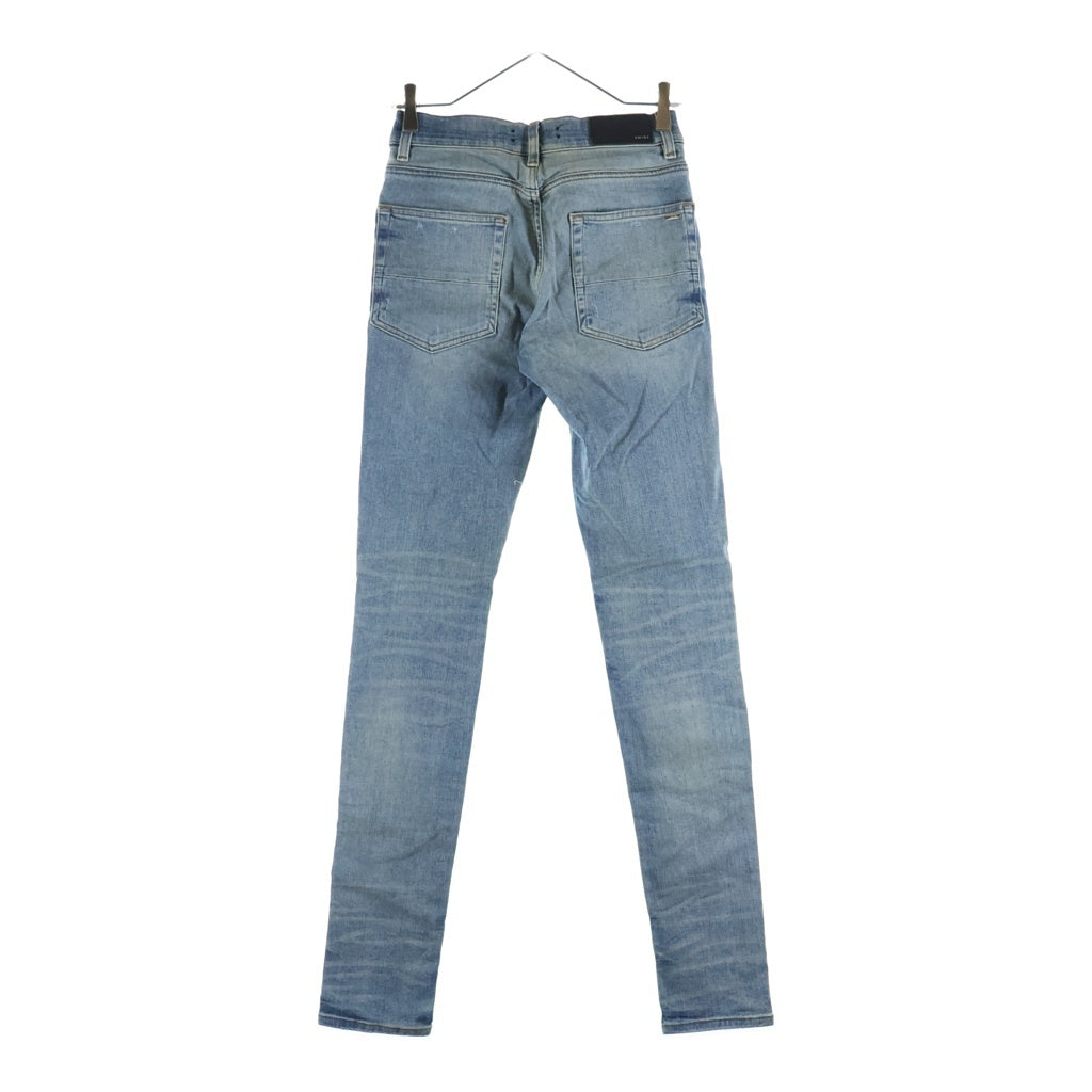 AMIRI(アミリ) SCARVES ART PATCH JEANS スカーブス アート パッチ クラッシュ加工 スキニーデニムパンツ ジーンズ インディゴ