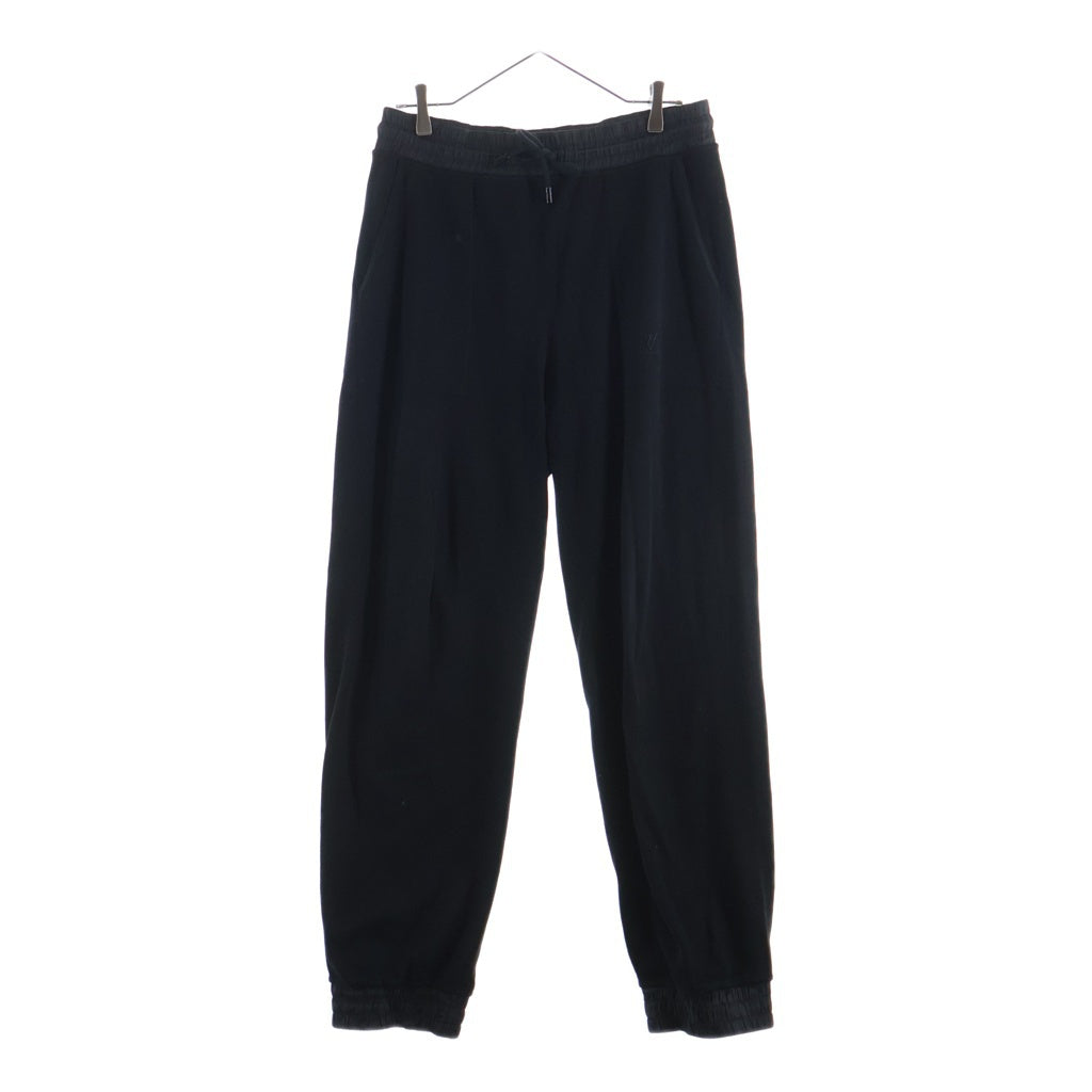 LOUIS VUITTON(ルイヴィトン) 23SS LV LOGO SWEATPANTS RM231Q ZLW HON41W LVロゴ刺繍 モノグラムナイロンウエスト ジョギングパンツ スウェットパンツ ブラック