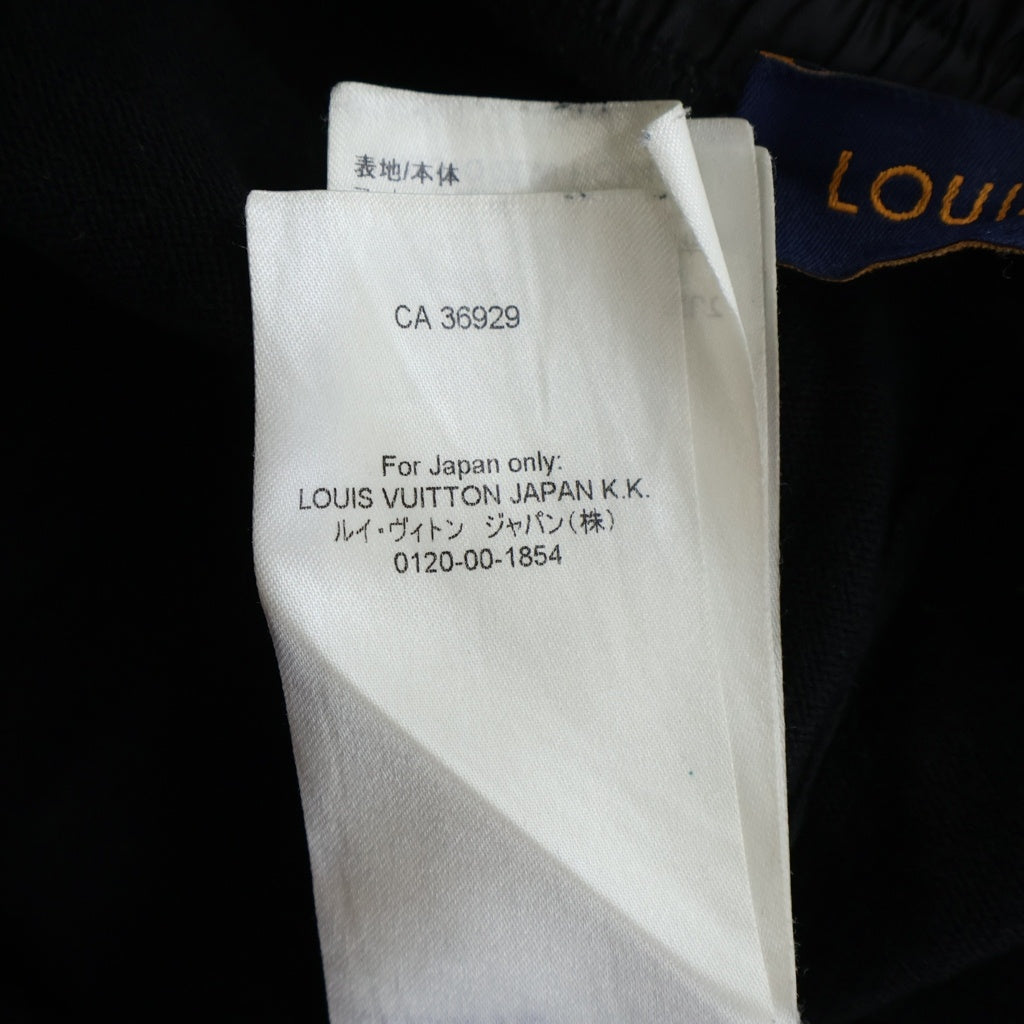 LOUIS VUITTON(ルイヴィトン) 23SS LV LOGO SWEATPANTS RM231Q ZLW HON41W LVロゴ刺繍 モノグラムナイロンウエスト ジョギングパンツ スウェットパンツ ブラック