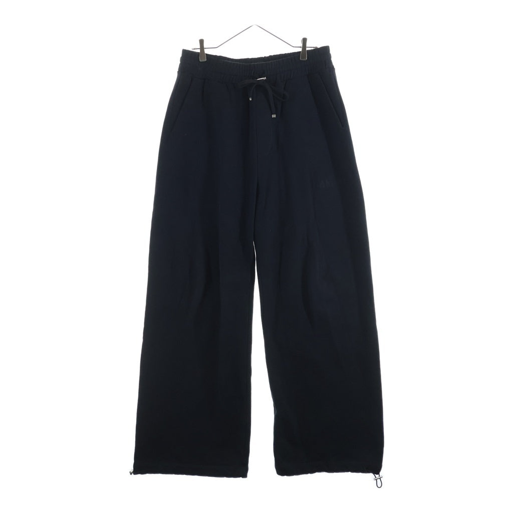 AMIRI(アミリ) LOGO EMBROIDERY SWEATPANTS AMJYSP1024 フロントロゴ刺繍 ワイド スウェットパンツ ブラック