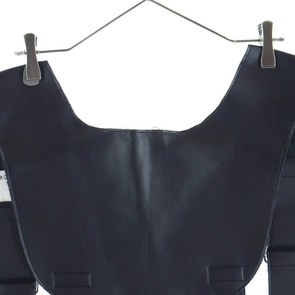 BLACK COMME des GARCONS(ブラックコムデギャルソン) フェイクレザーハーネス ベスト ブラック 1C-V005