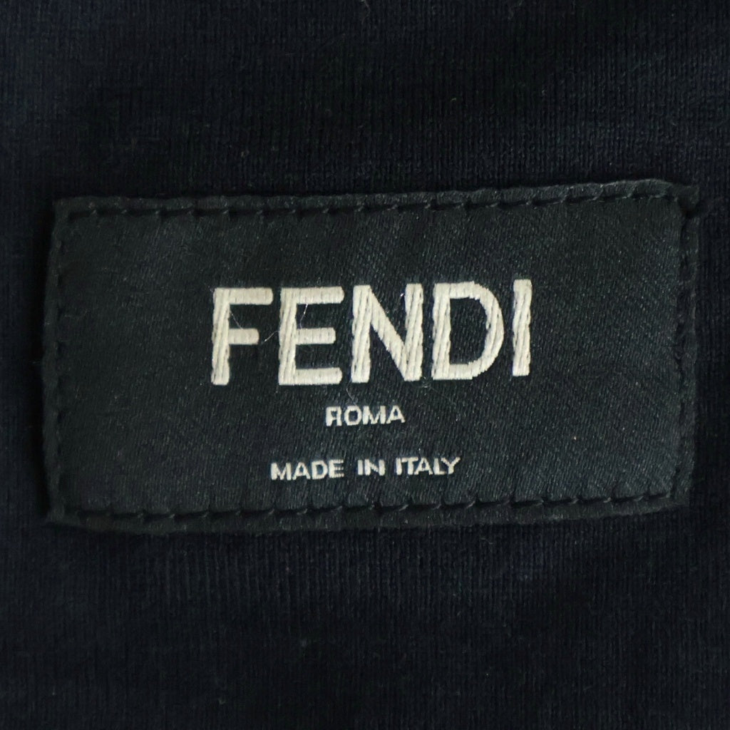 FENDI(フェンディ) モンスターアイ バッグバグズ プリント クルーネック半袖Tシャツカットソー ブラック FY0894 A6ZD