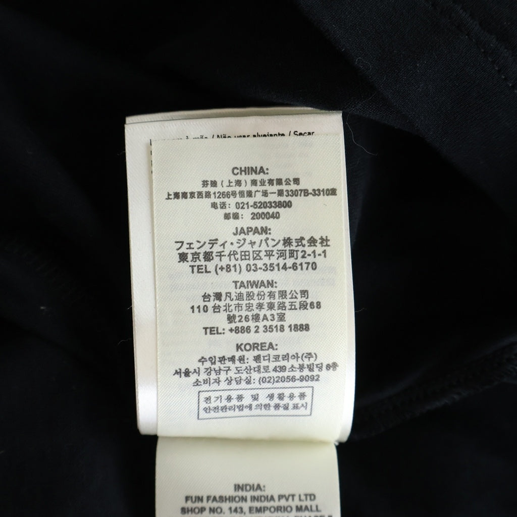 FENDI(フェンディ) モンスターアイ バッグバグズ プリント クルーネック半袖Tシャツカットソー ブラック FY0894 A6ZD