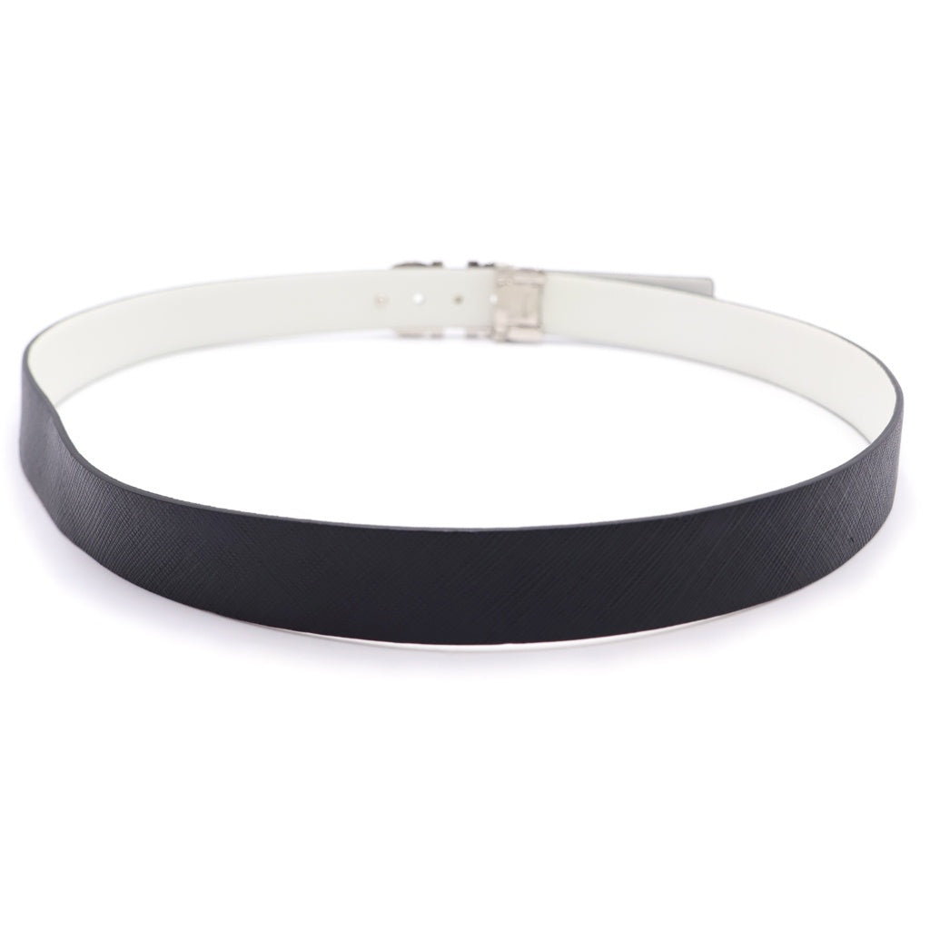 Salvatore Ferragamo(サルヴァトーレ フェラガモ) Reversible Leather Belt ダブルガンチーニ リバーシブル レザー ベルト ブラック/ホワイト