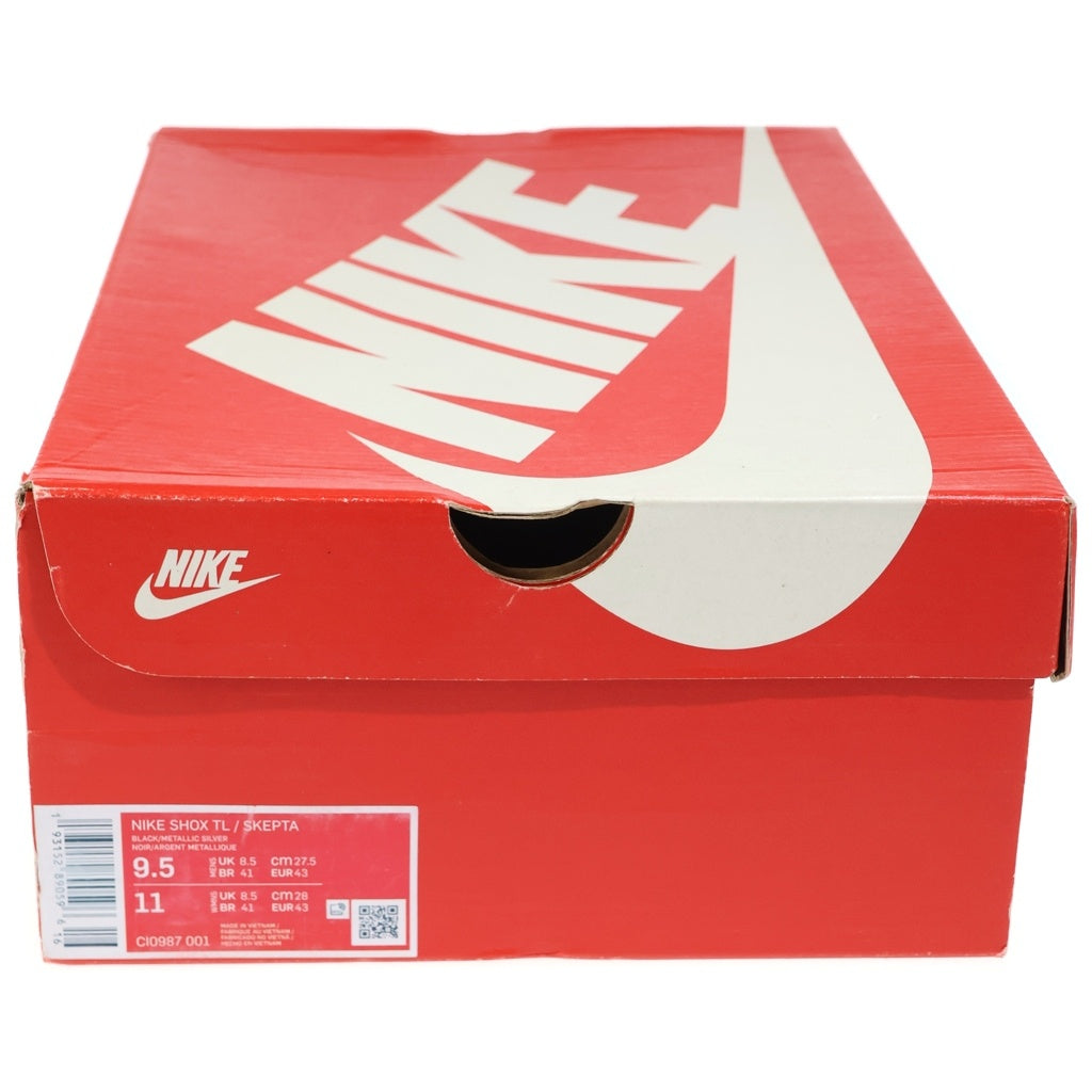 NIKE(ナイキ) ×SKEPTA SHOXTL BLACK/UNIVERCITYRED スケプタ ショックスTL ブラック/ユニバーシティレッド ローカットスニーカー US9.5/28cm ブラック/レッド CI0987 001