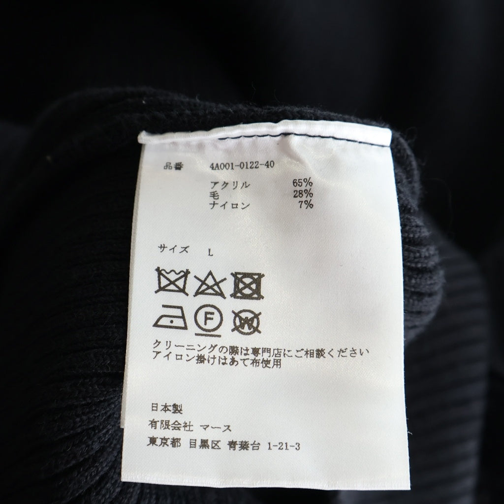 JOHN LAWRENCE SULLIVAN(ジョンローレンスサリバン) SQUARE NECK KNIT SWEATER スクエアネック長袖ニットセーター ブラック 4A01-0122-40