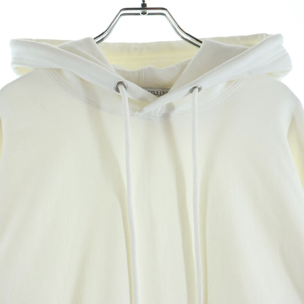 JOHN LAWRENCE SULLIVAN(ジョンローレンスサリバン) LEATIHER POCKET SWEAT HOODIE レザーポケット プルオーバー スウェットパーカー ホワイト 5A001-0424-39