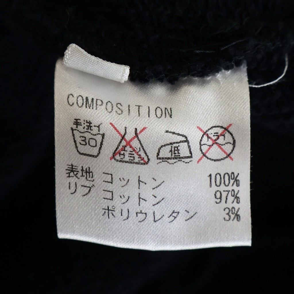 CHRISTIAN DADA(クリスチャンダダ) 袖刺繍 半袖プルオーバースウェットフーディー ブラック