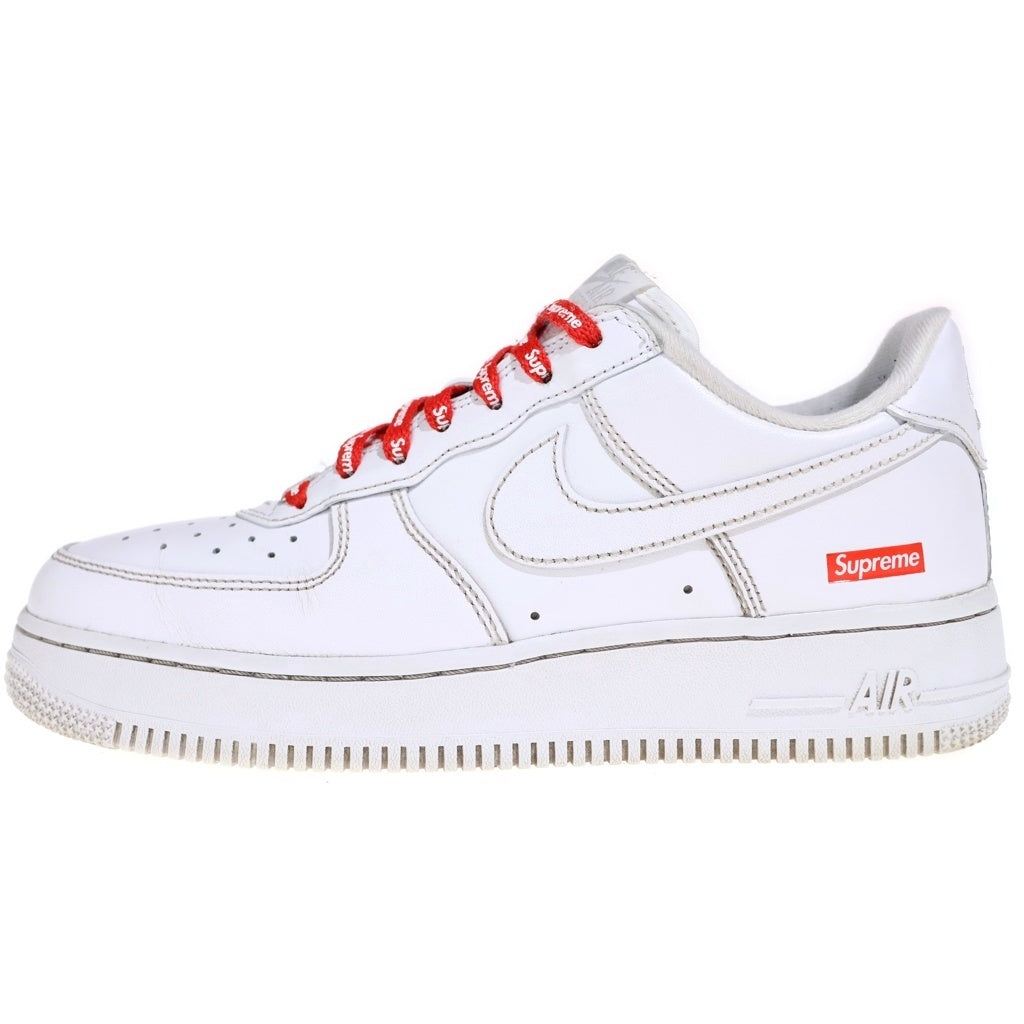NIKE(ナイキ) ×Supreme Air Force 1 Low White シュプリーム × ナイキ エアフォース1 ロー ホワイトローカットスニーカー ホワイト/レッド US6.5/24.5CM CU9225-100