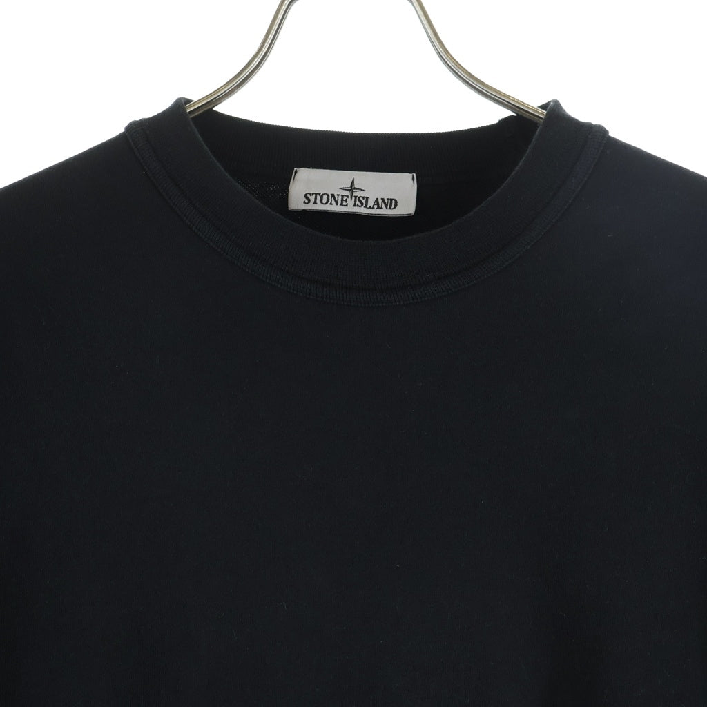 STONE ISLAND(ストーンアイランド) FLEECE WITH SEASONAL POCKET L1S156100019 袖ロゴパッチ クルーネックスウェットトレーナー ブラック