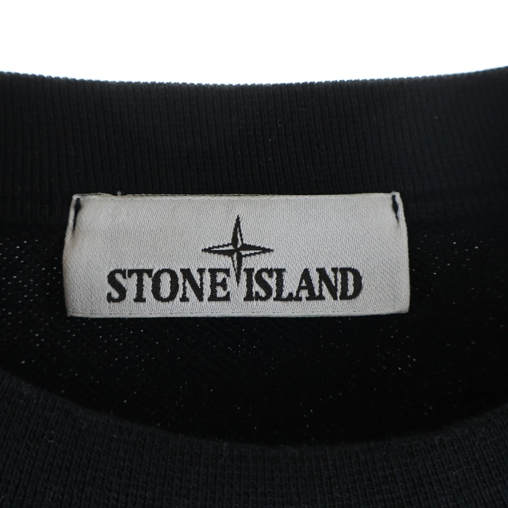 STONE ISLAND(ストーンアイランド) FLEECE WITH SEASONAL POCKET L1S156100019 袖ロゴパッチ クルーネックスウェットトレーナー ブラック