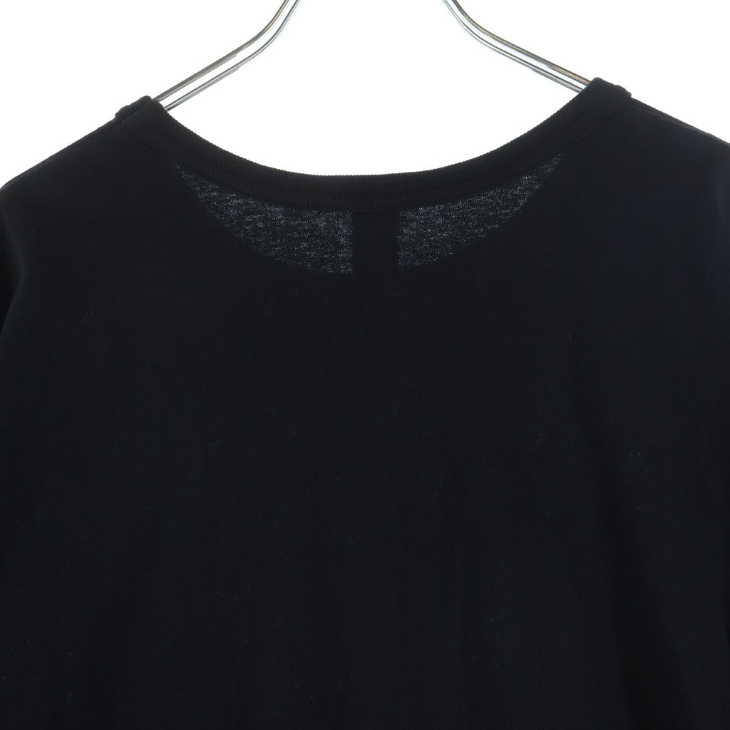 CHROME HEARTS(クロムハーツ) Y NOT S/S T-Shirts 袖クロス刺繍 クルーネック半袖Tシャツカットソー ブラック