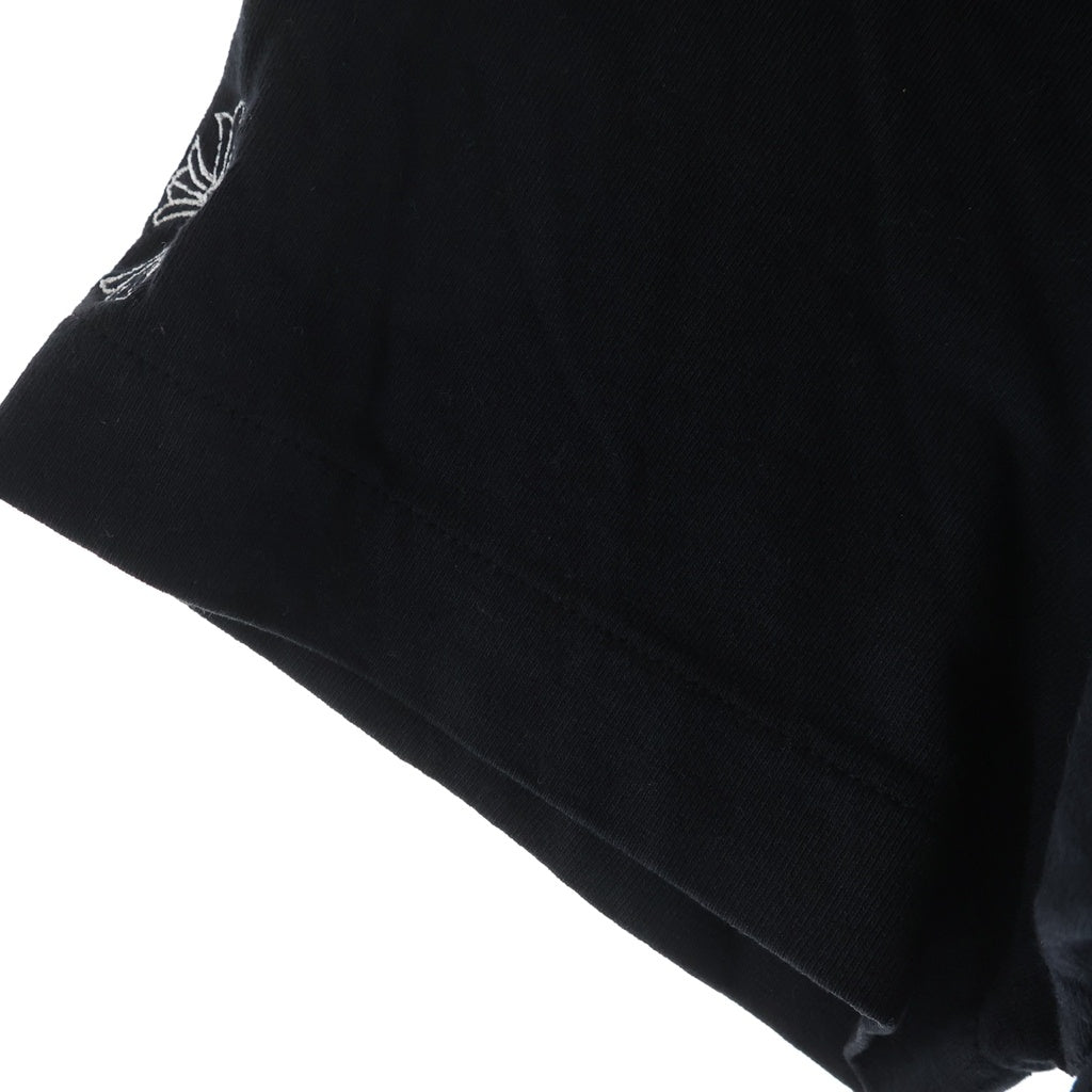 未使用保管品　クロムハーツ黒 Tシャツ クロス刺繍　Lサイズ CHROME HEARTS(クロムハーツ) Y NOT S/S T-Shirts 袖クロス刺繍 クルー