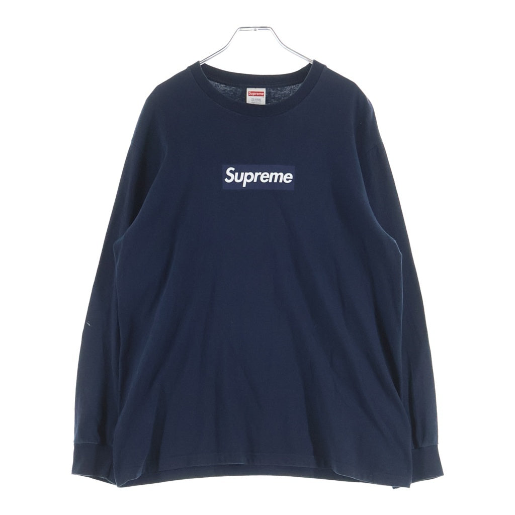 SUPREME(シュプリーム) 20AW Box Logo L/S Tee ボックス ロゴ クルーネック長袖カットソー ネイビー