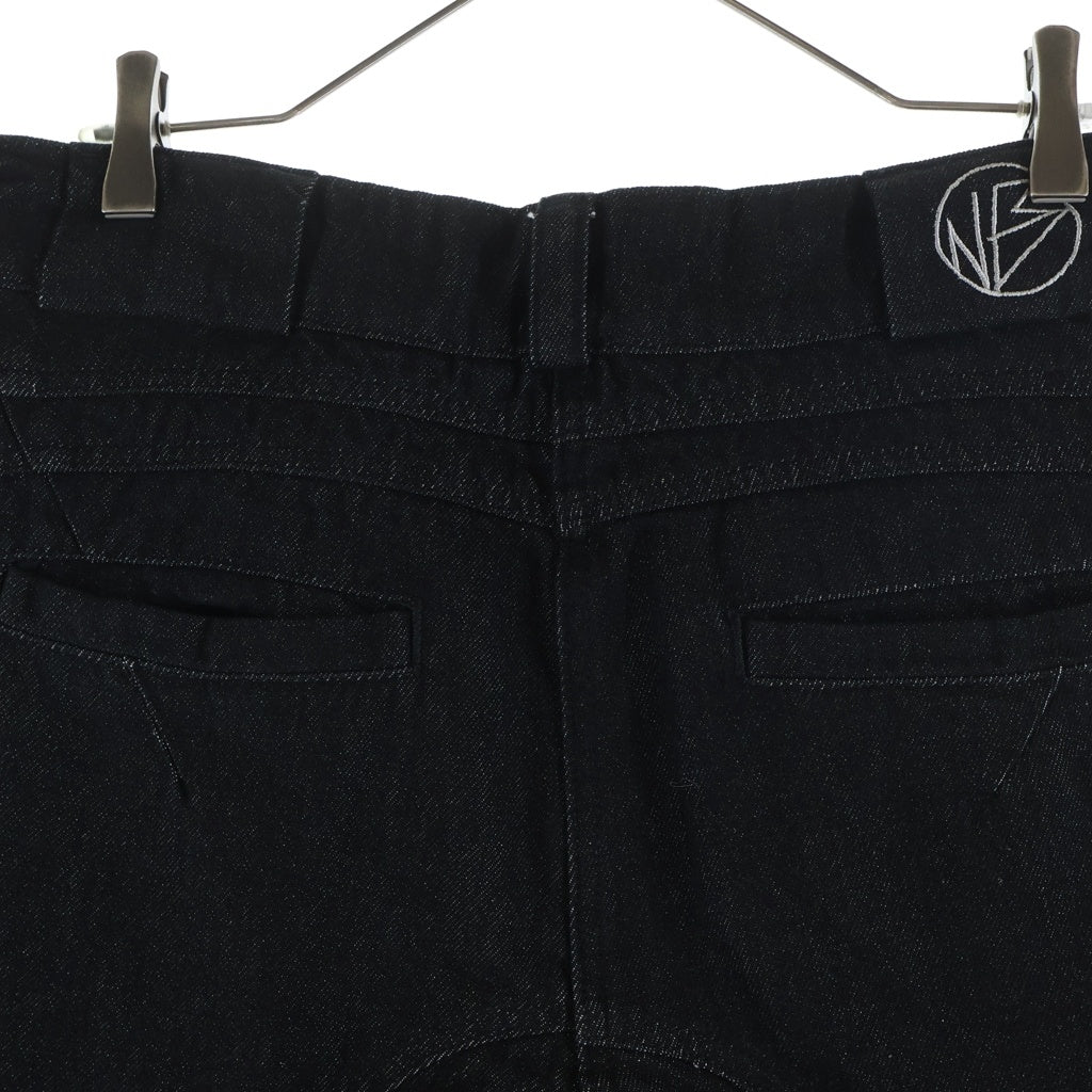 NO/FAITH STUDIOS(ノーフェイスストゥディオス) WAVE CARGO NUBIAN限定 ウェーブ カーゴ デニムパンツ ワイドジーンズ ブラック