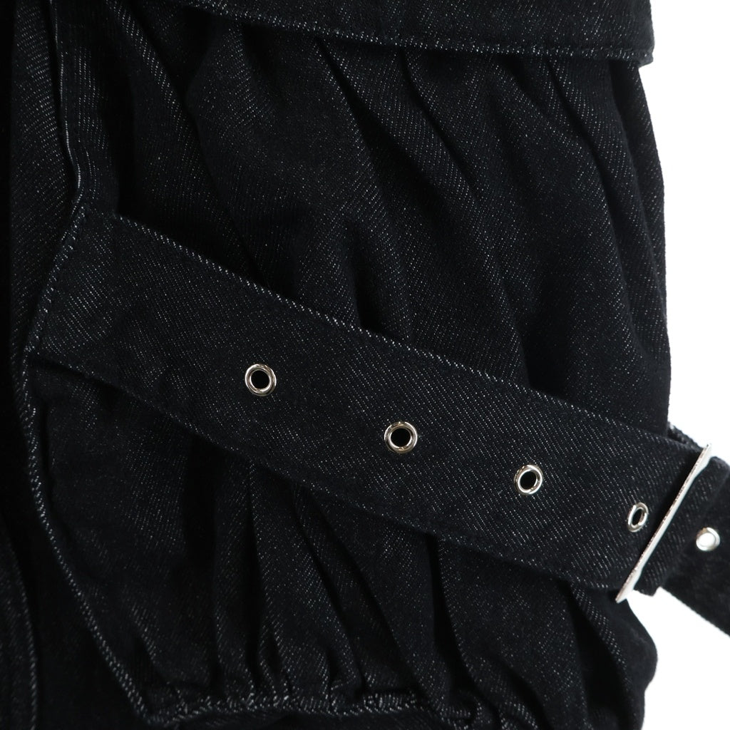 NO/FAITH STUDIOS(ノーフェイスストゥディオス) WAVE CARGO NUBIAN限定 ウェーブ カーゴ デニムパンツ ワイドジーンズ ブラック