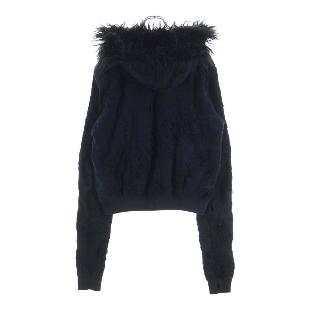 FILTH(フィルス) 25AW DESTROY ZIP UP FL252CS01 BLKデストロイ ダメージ加工 ジップアップ ファージャケット ブラック