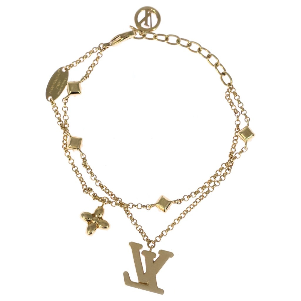 LOUIS VUITTON(ルイヴィトン) ブレスレット・レディ LV ロゴチャーム ブレスレット ゴールド レディース M1582A