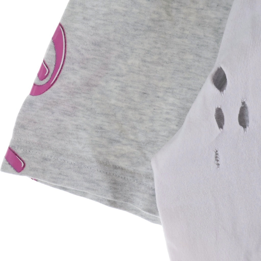 BALENCIAGA(バレンシアガ) 22SS Upside Down T-Shirt 698811 TMVC9 ダメージ加工 アップサイド ダウン クルーネックTシャツカットソー グレー